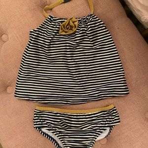 Toddler girl Jessica Simpson two piece swimsuit.
